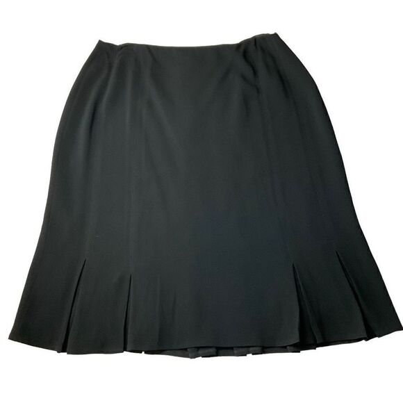 Carlisle Skirt Pleated Tulip Hem Black Back Zipper Clasp Closure Lined Women 14 - Picture 10 of 14